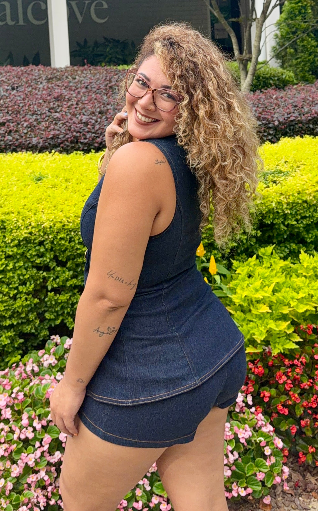 Denim Romper