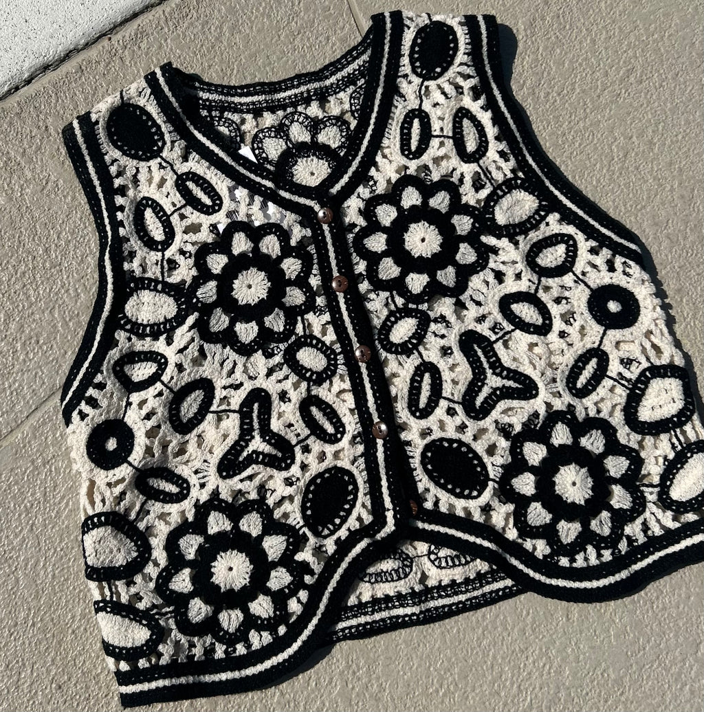 Noir Bloom Vest