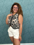 Noir Bloom Vest