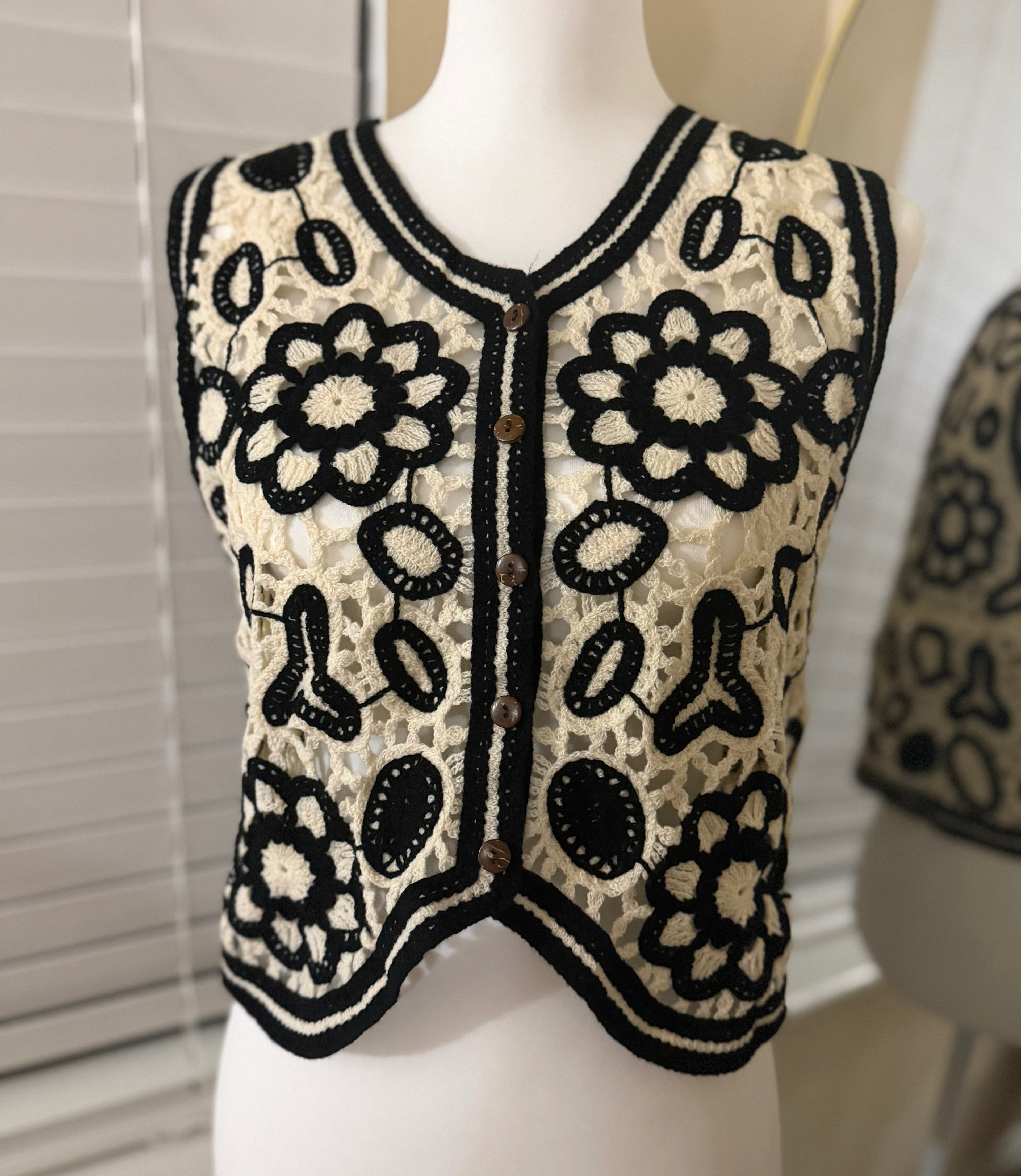 Noir Bloom Vest